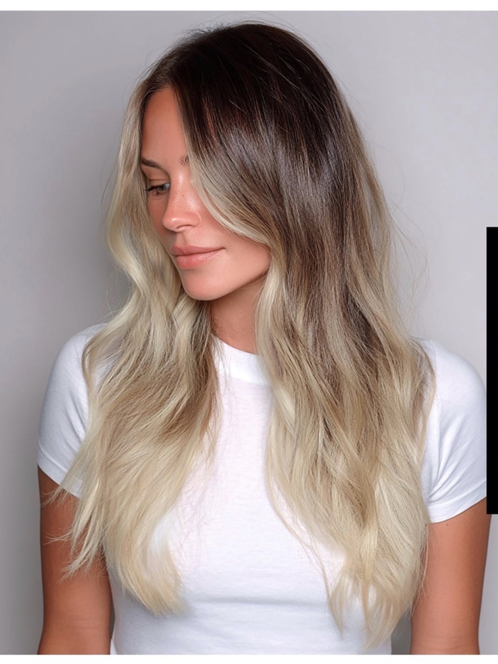 20" BELLAMI SILK SEAM™ CLIP-IN, WHITE MOCHA BALAYAGE